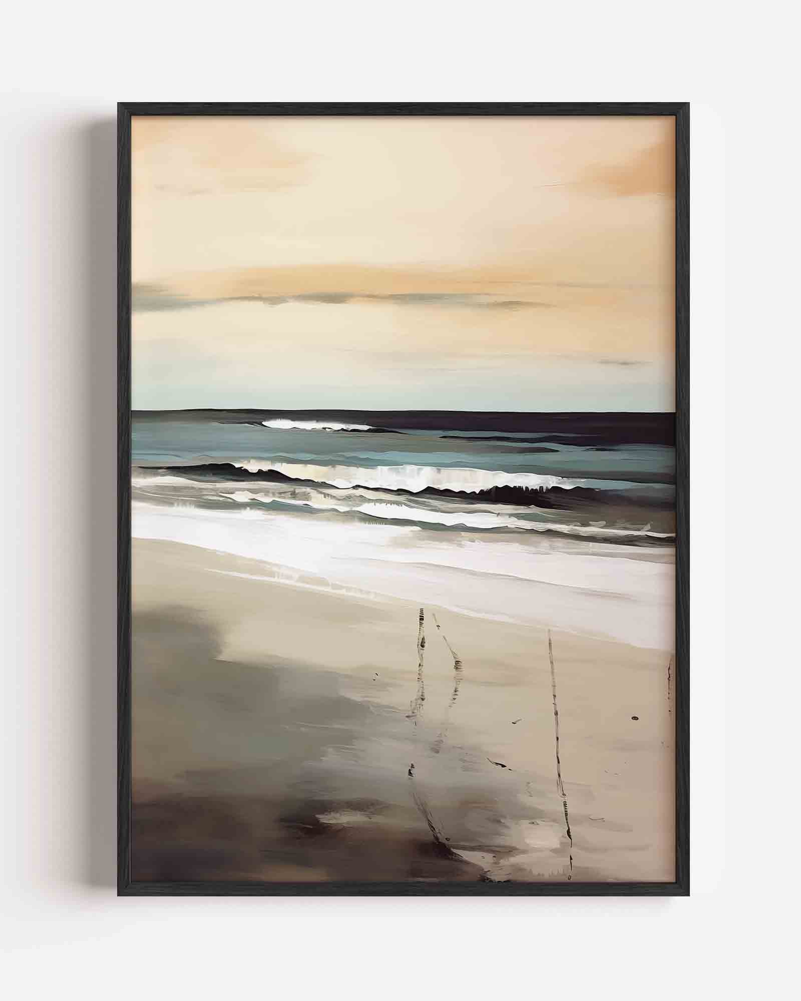 Strand en golven Poster