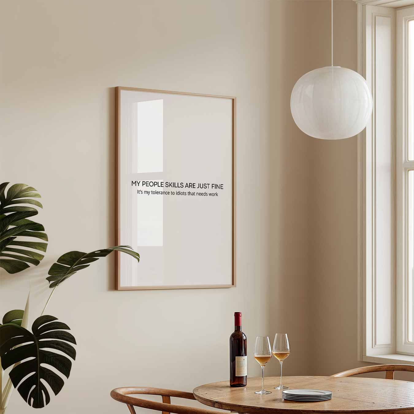 Humoristische Mensenvaardigheden Poster-WallArtistic