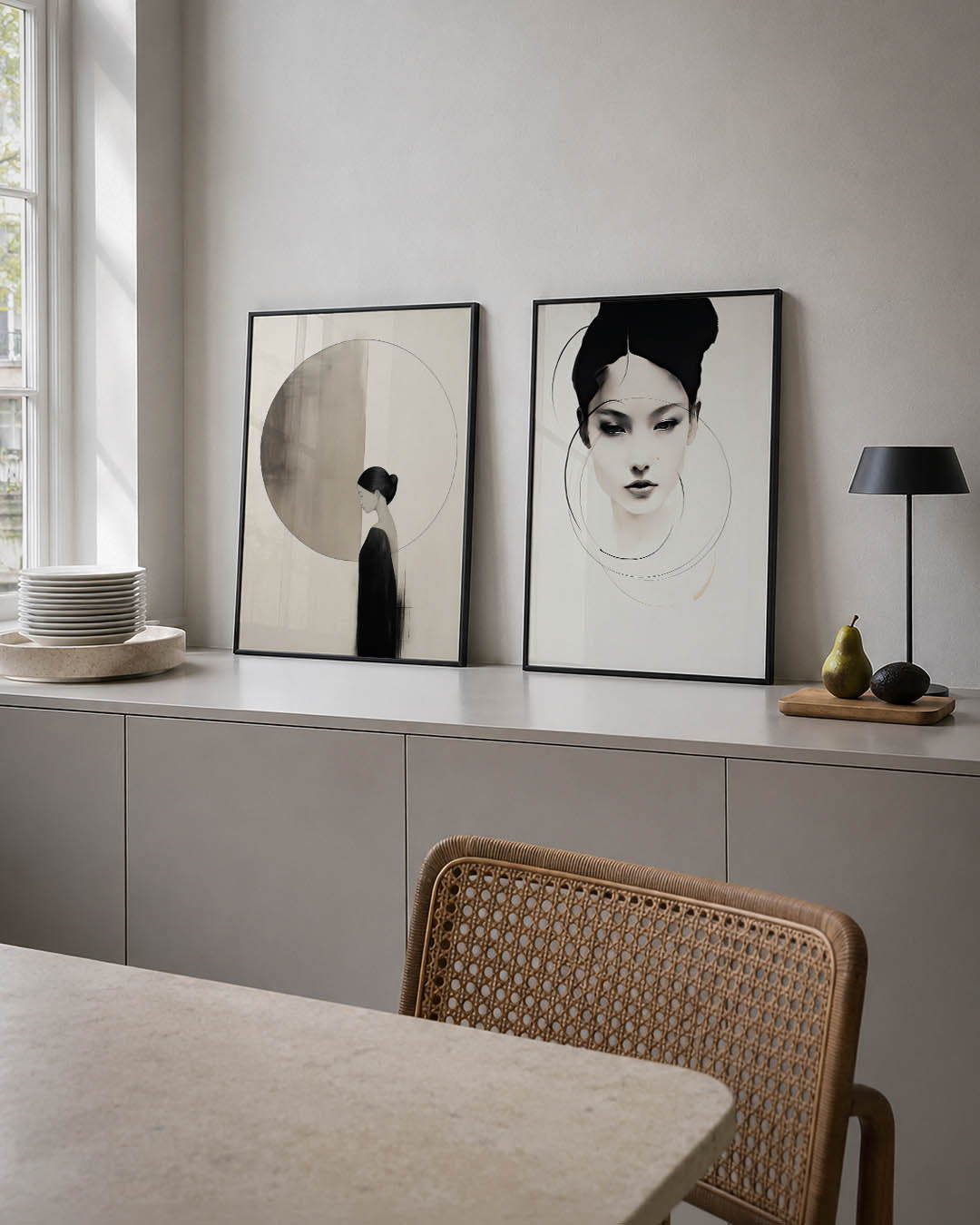 Cirkel en silhouet Posterset