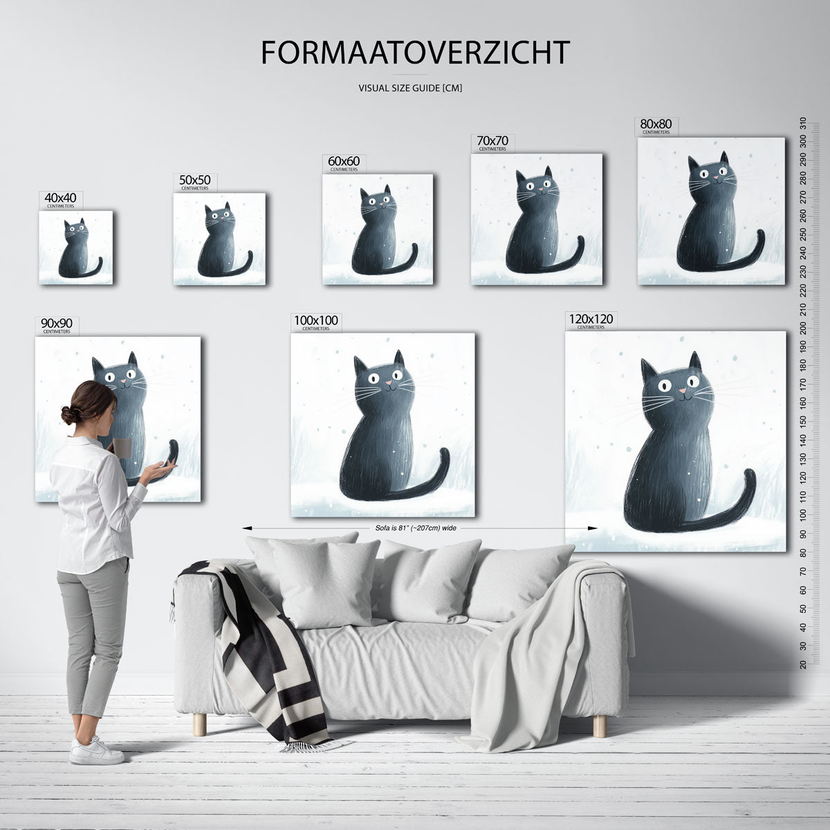 Zwarte kat Poster