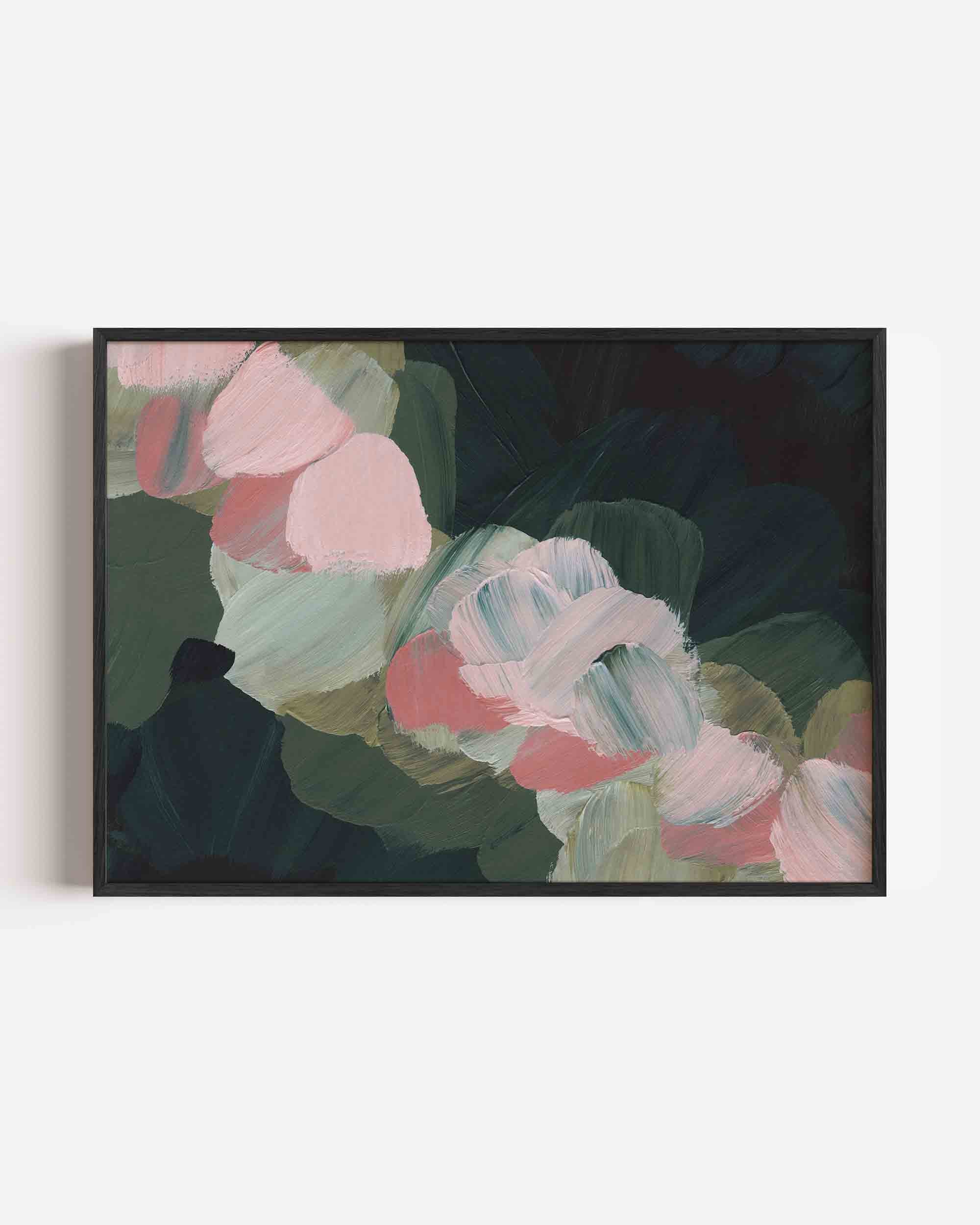 Abstracte penseelstreken Poster