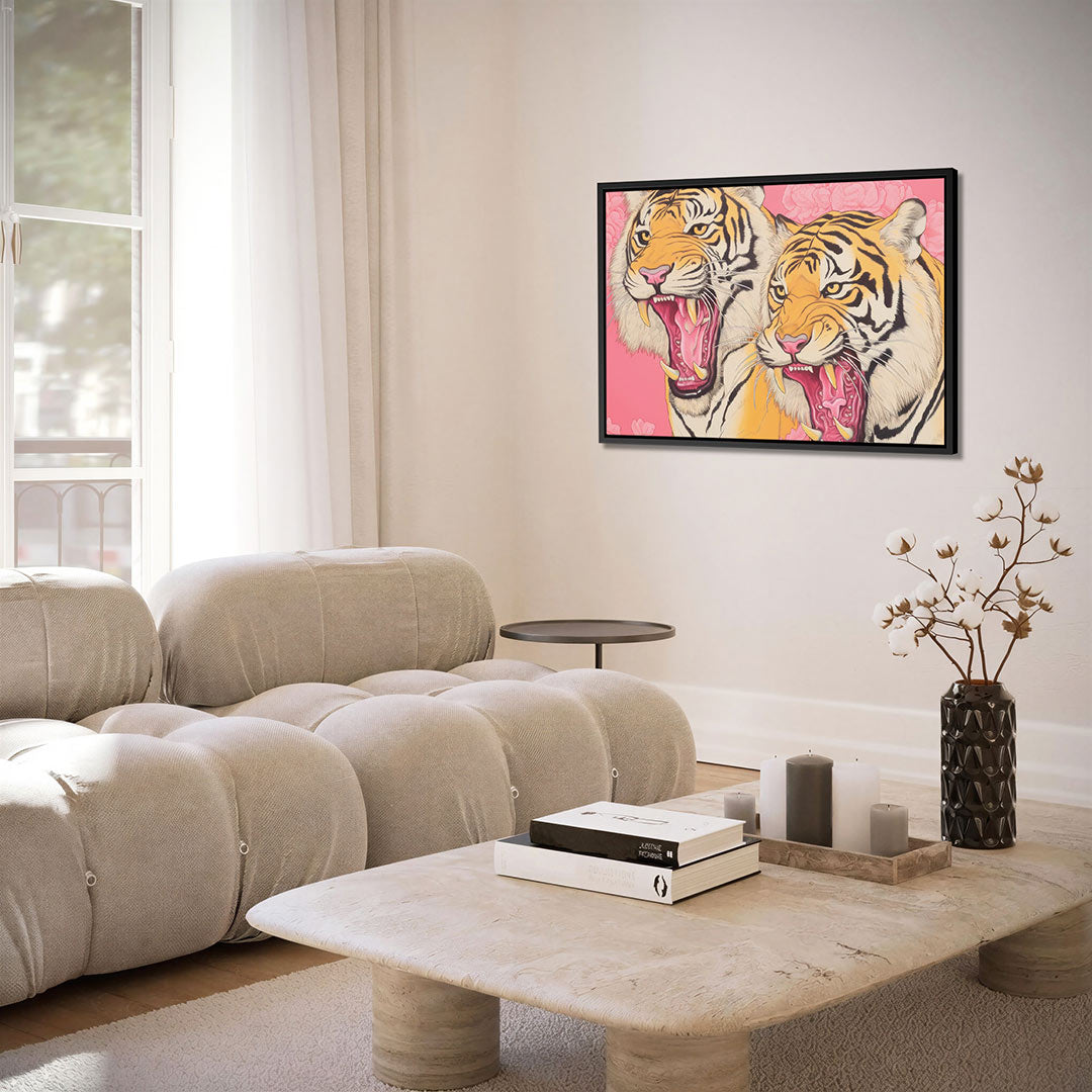 Twee tijgers Kunstwerk