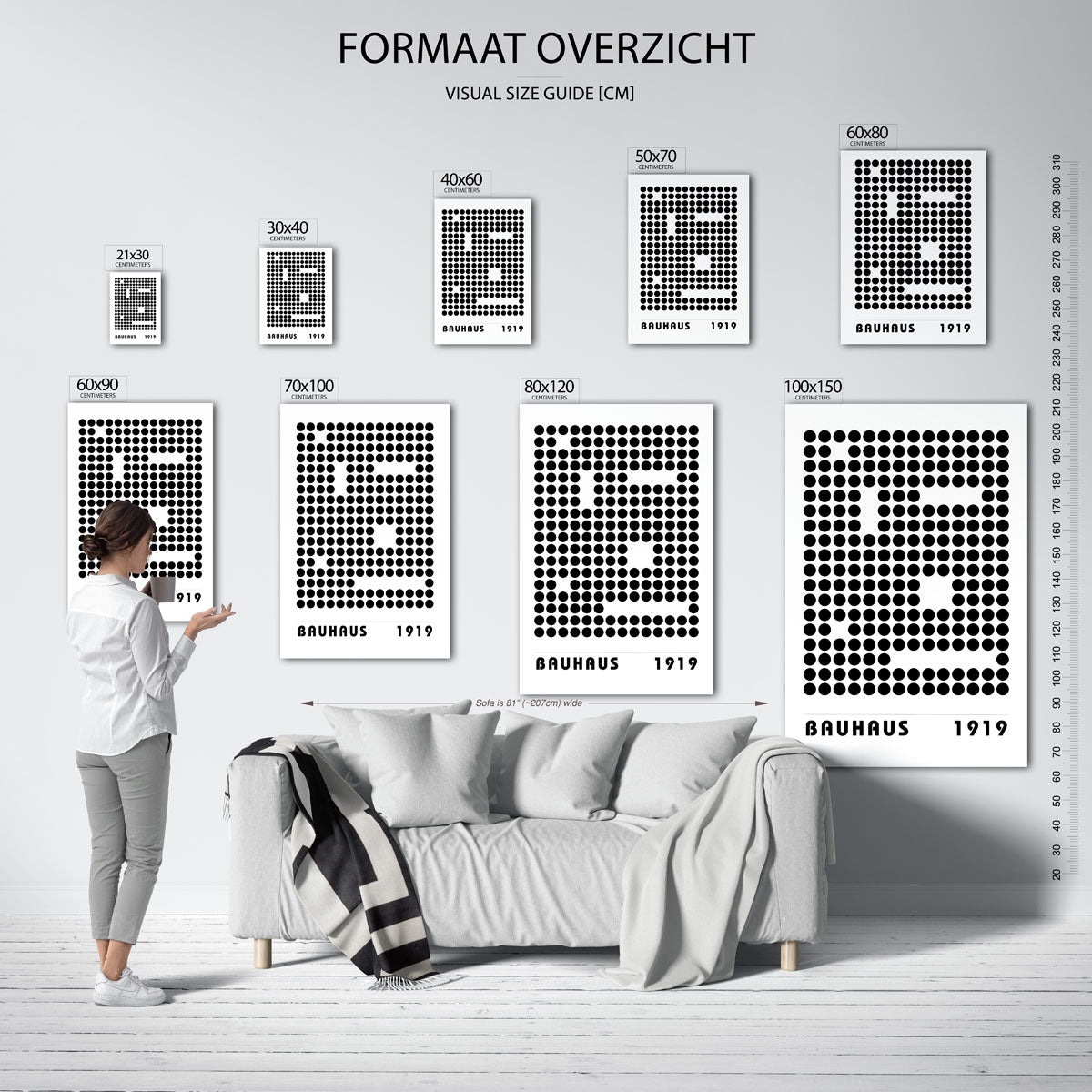 Cirkelpatroon en tekst Poster