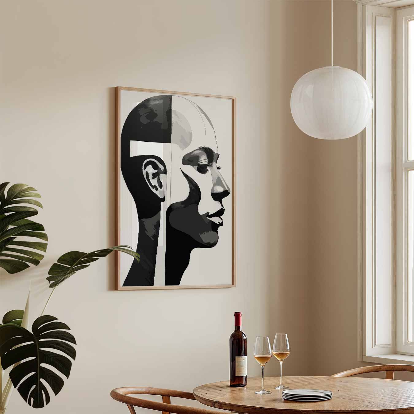 Moderne Contrasten Portret Poster-WallArtistic