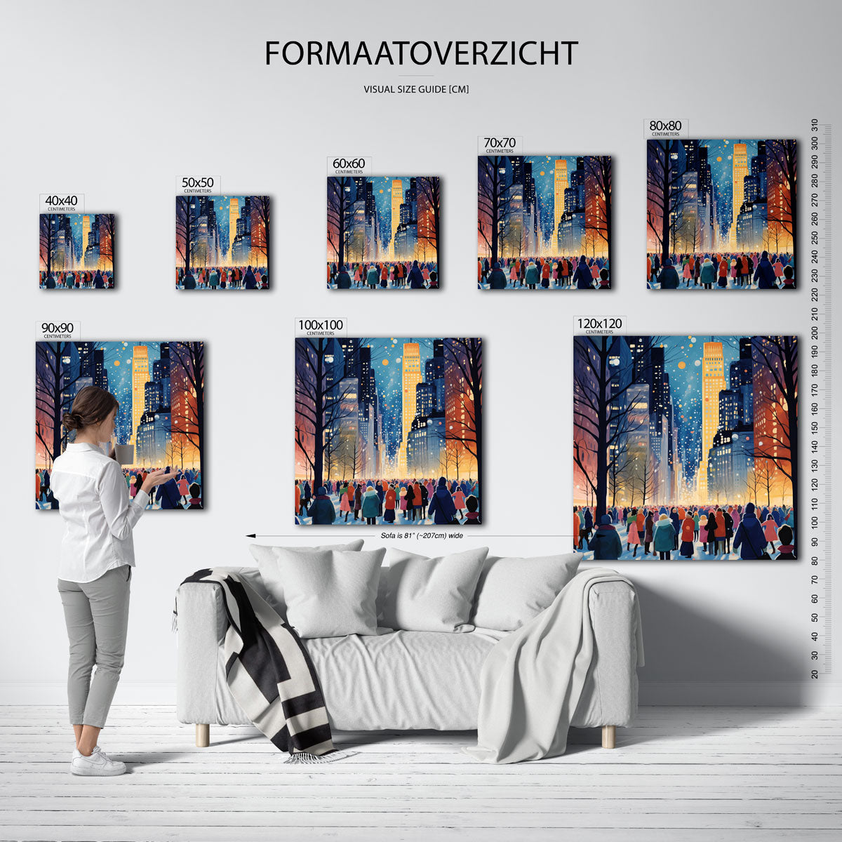 Winterse stadswandeling Poster