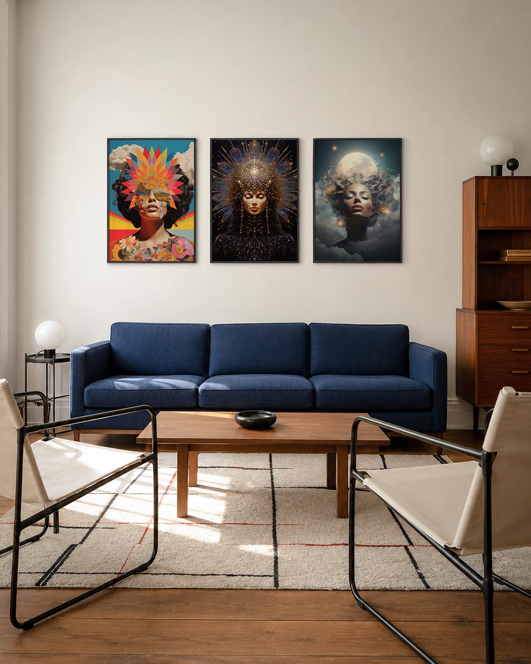 Kleurrijke vormenexplosie Posterset