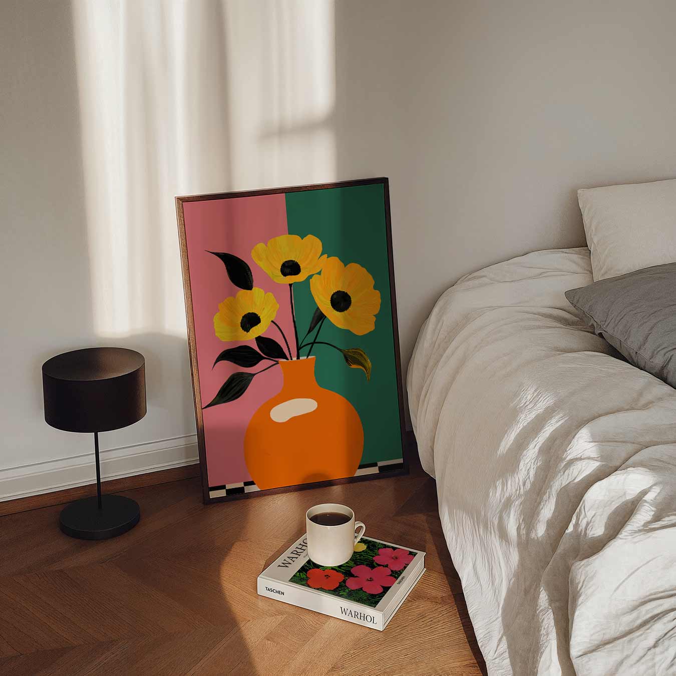 Stijlvolle Bloemenvaas Poster-WallArtistic