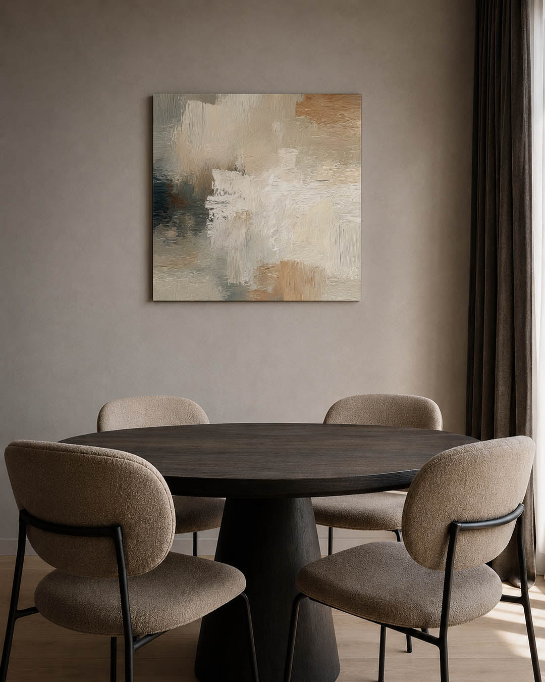 Zachte kleuren compositie Kunstwerk