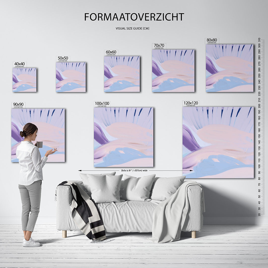 Zachte kleurencompositie Kunstwerk