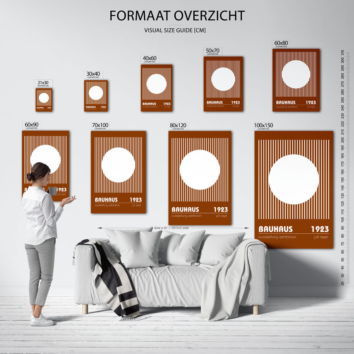 Lijnen en cirkel Poster