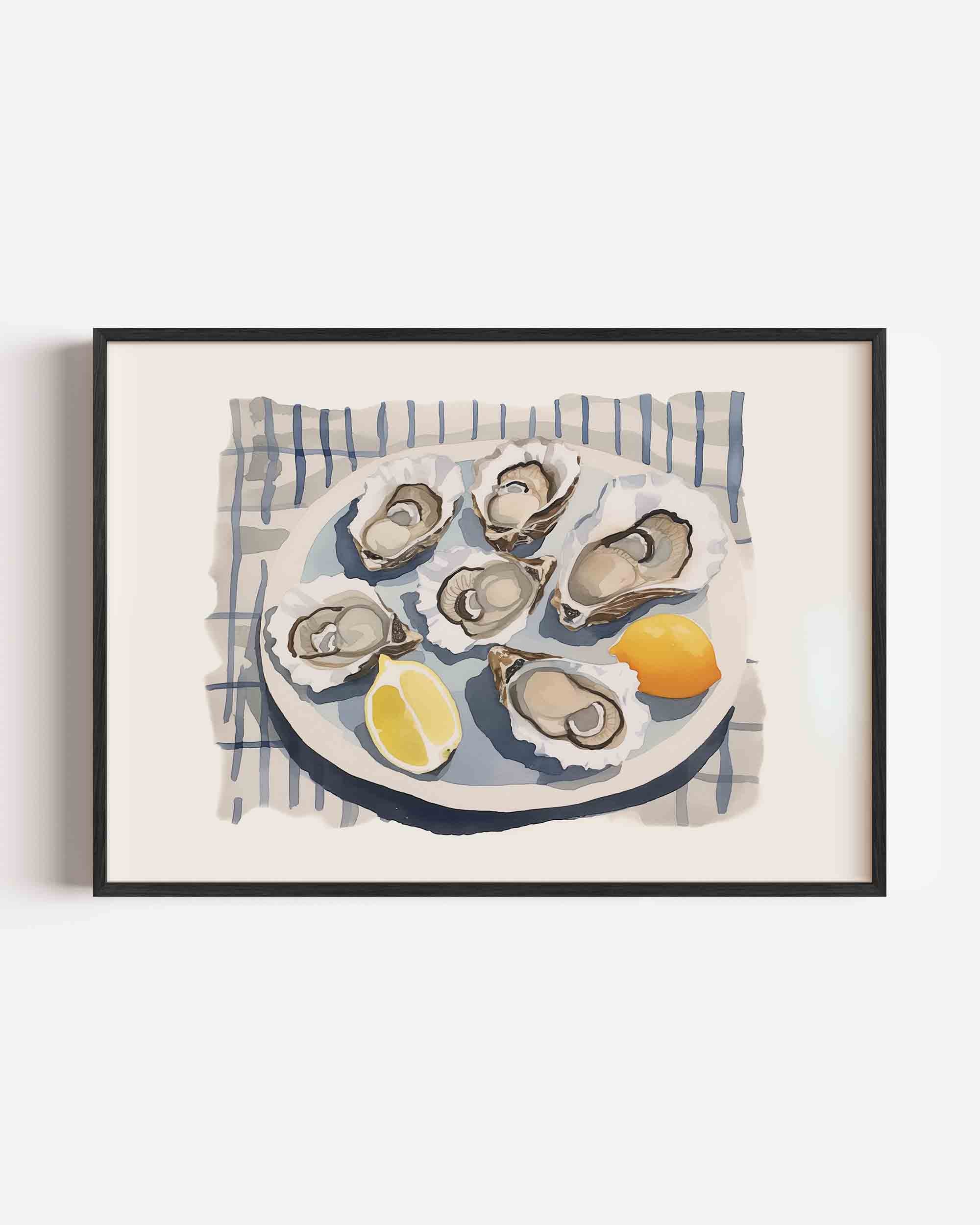 Oesters en citroen Poster