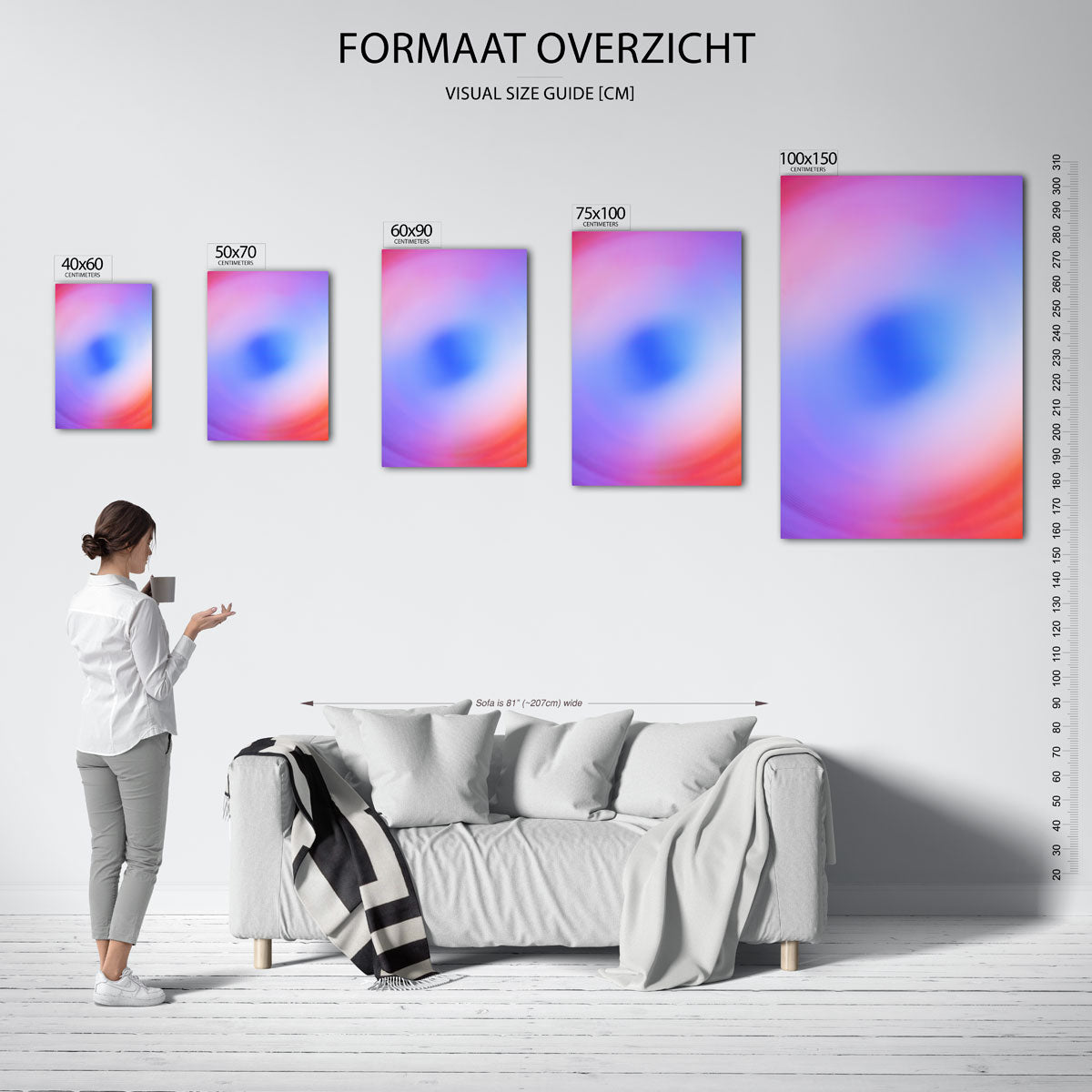 Kleurrijke vortex Kunstwerk