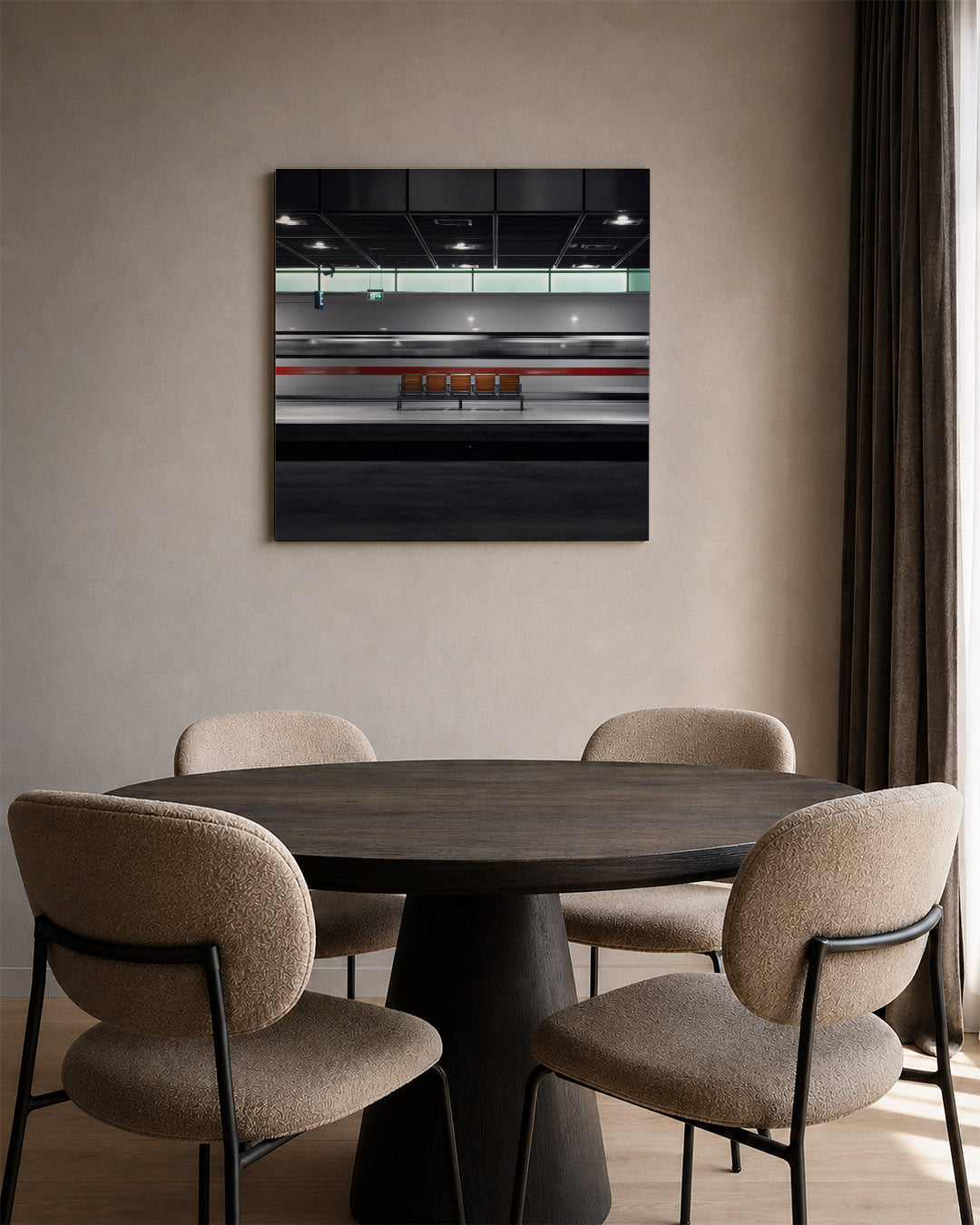 Stille station scene Kunstwerk