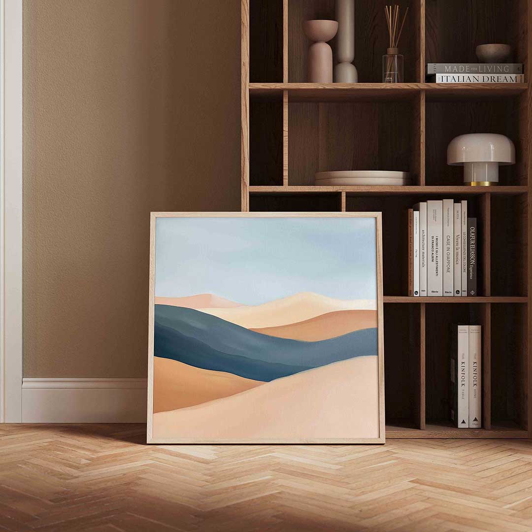 Zandduinen en lucht Poster