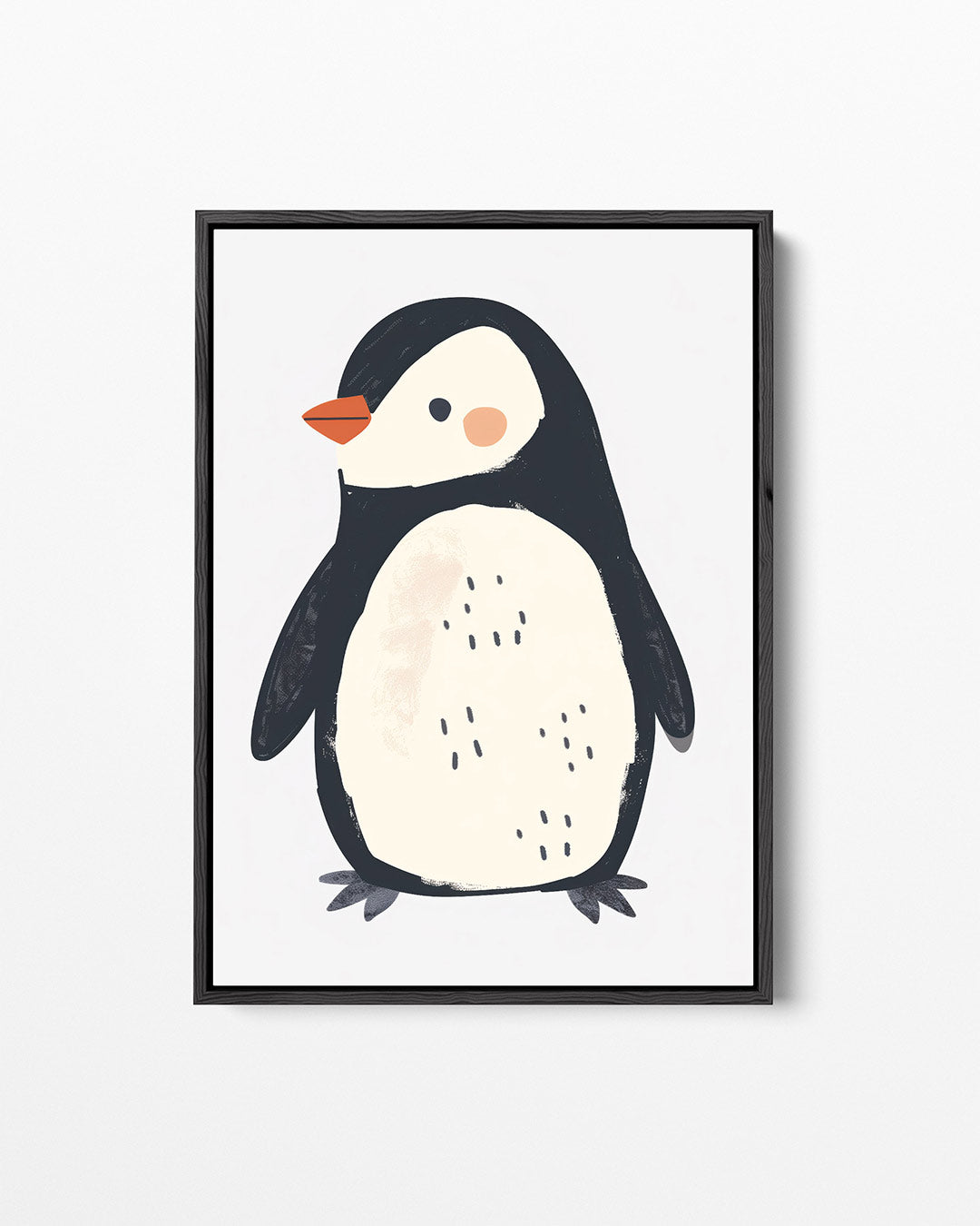 Speelse pinguïn illustratie Kunstwerk