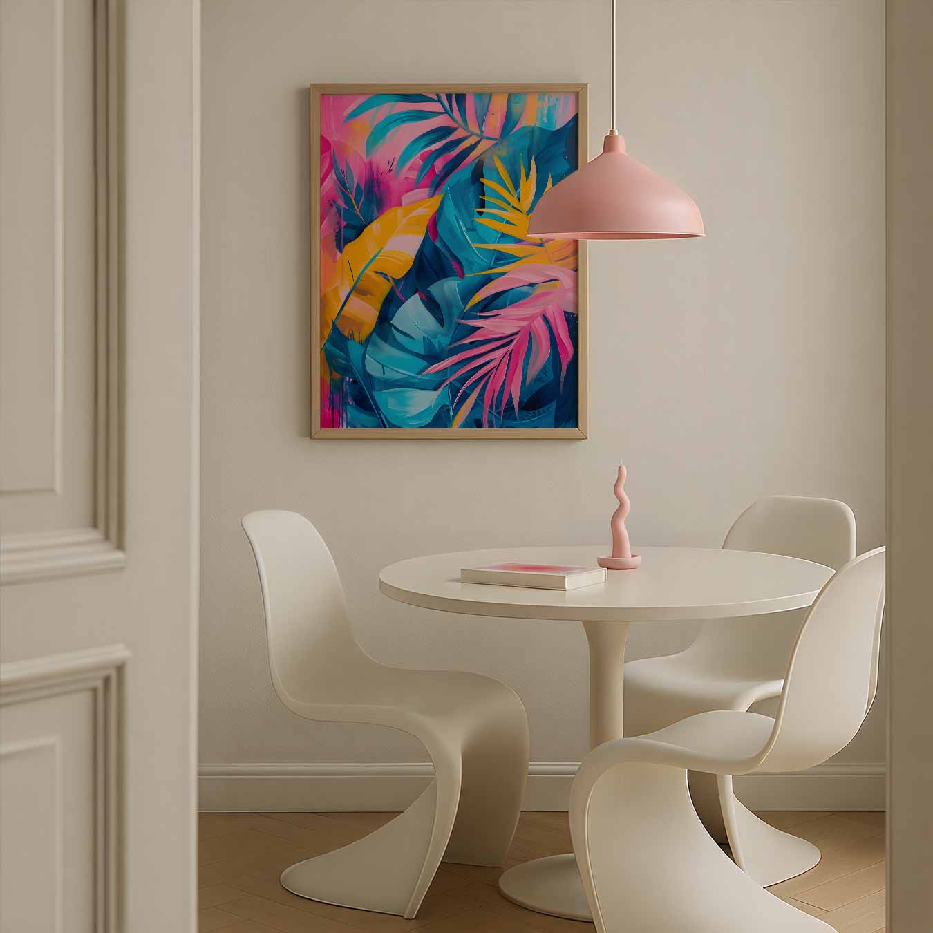 Tropisch Bladervuurwerk Poster-WallArtistic
