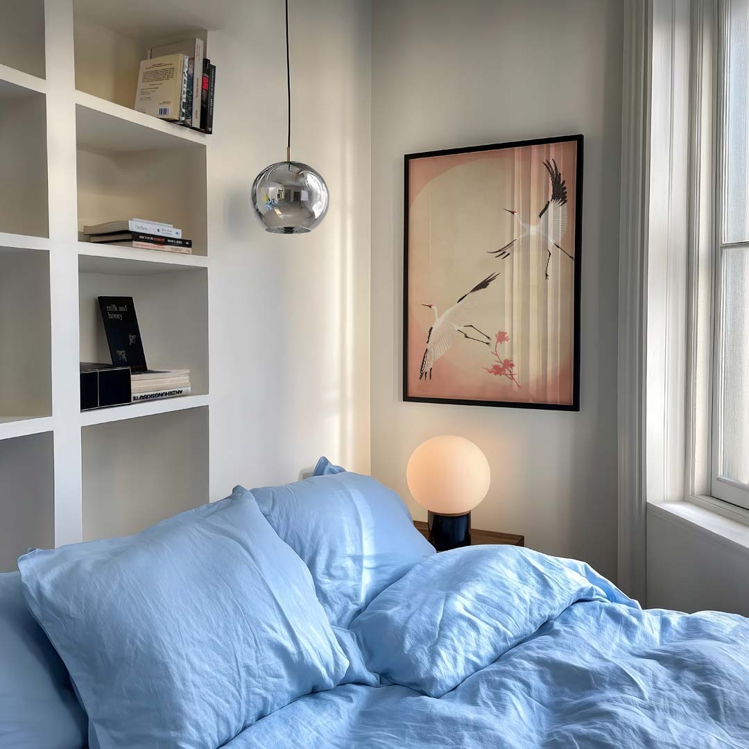 Elegante Kraanvogels in Vliegende Vlucht Poster-WallArtistic