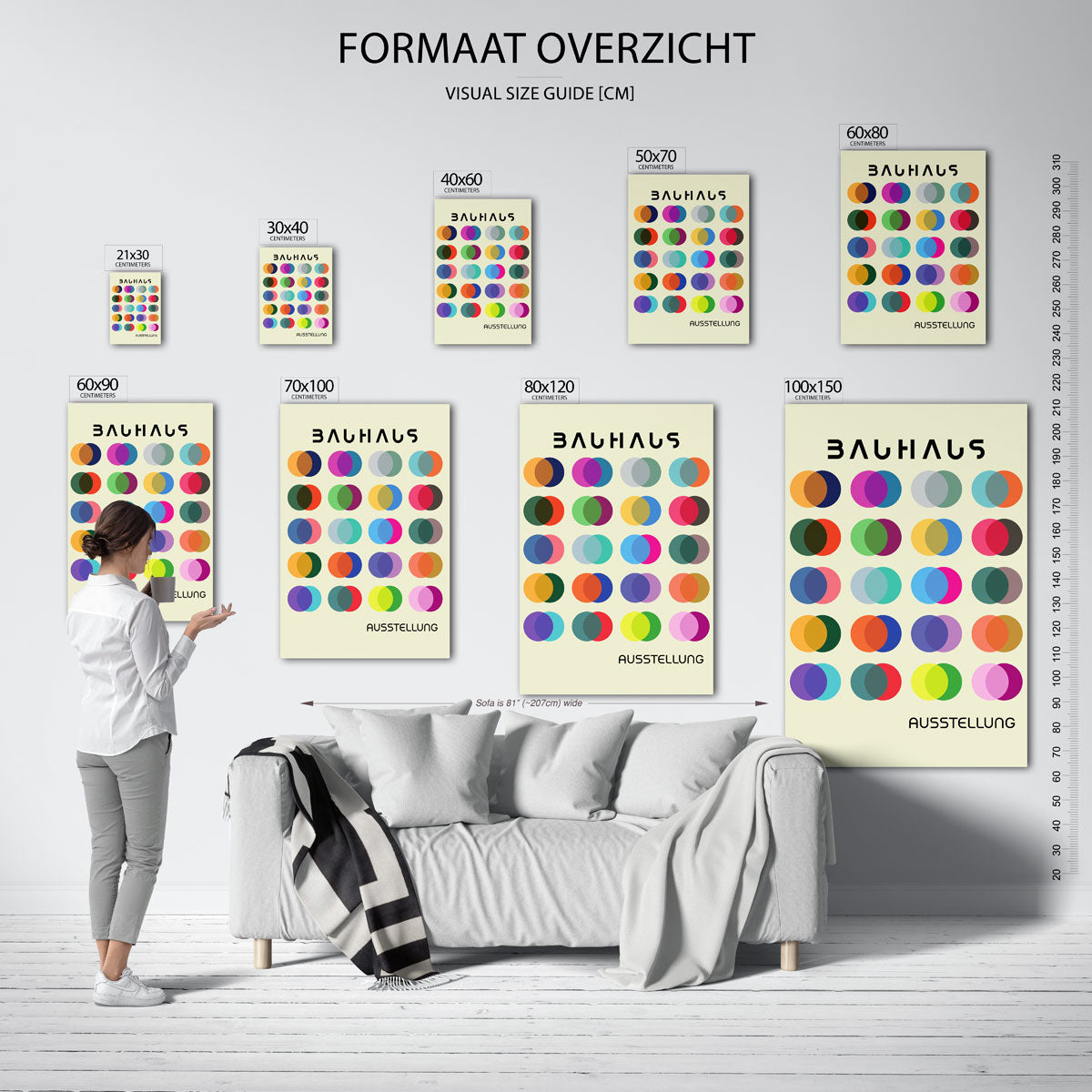 Cirkelpatroon en kleur Poster