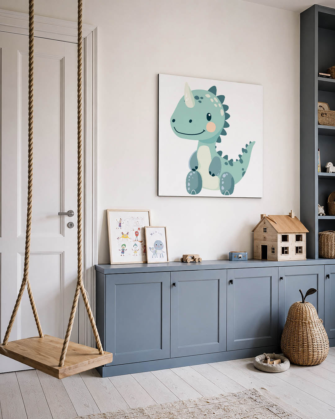 Vrolijke dino illustratie Kunstwerk
