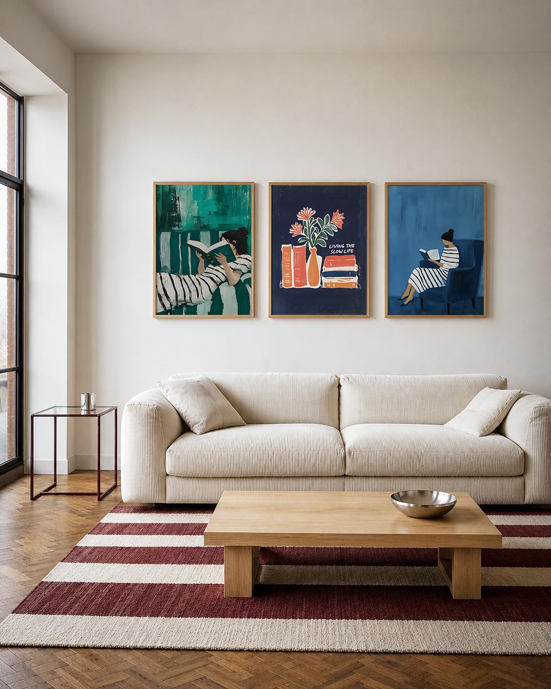 Lezende vrouw Posterset