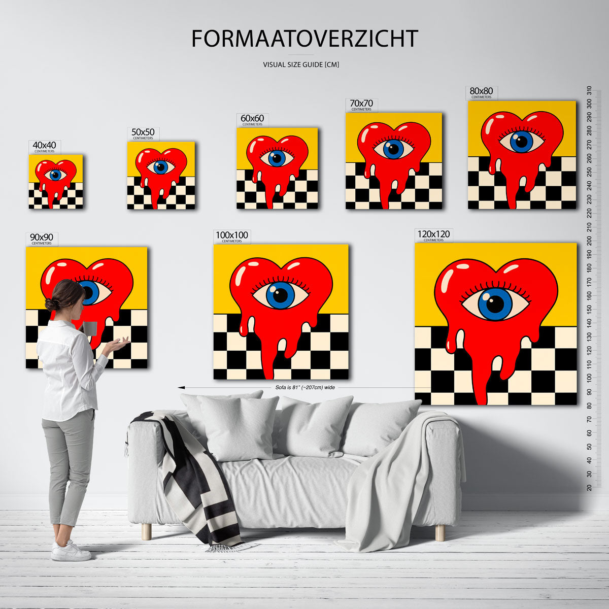 Smeltend hart met oog Poster