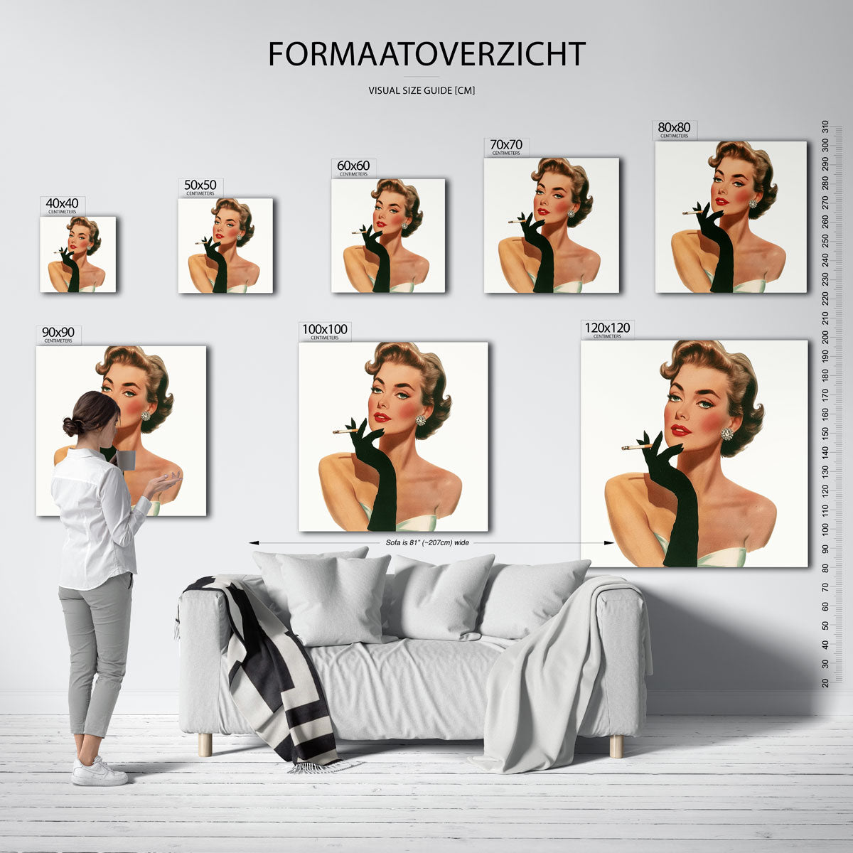 Vrouw met sigaret Poster