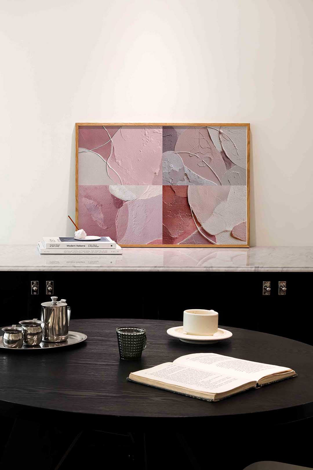 Abstracte roze vormen Poster