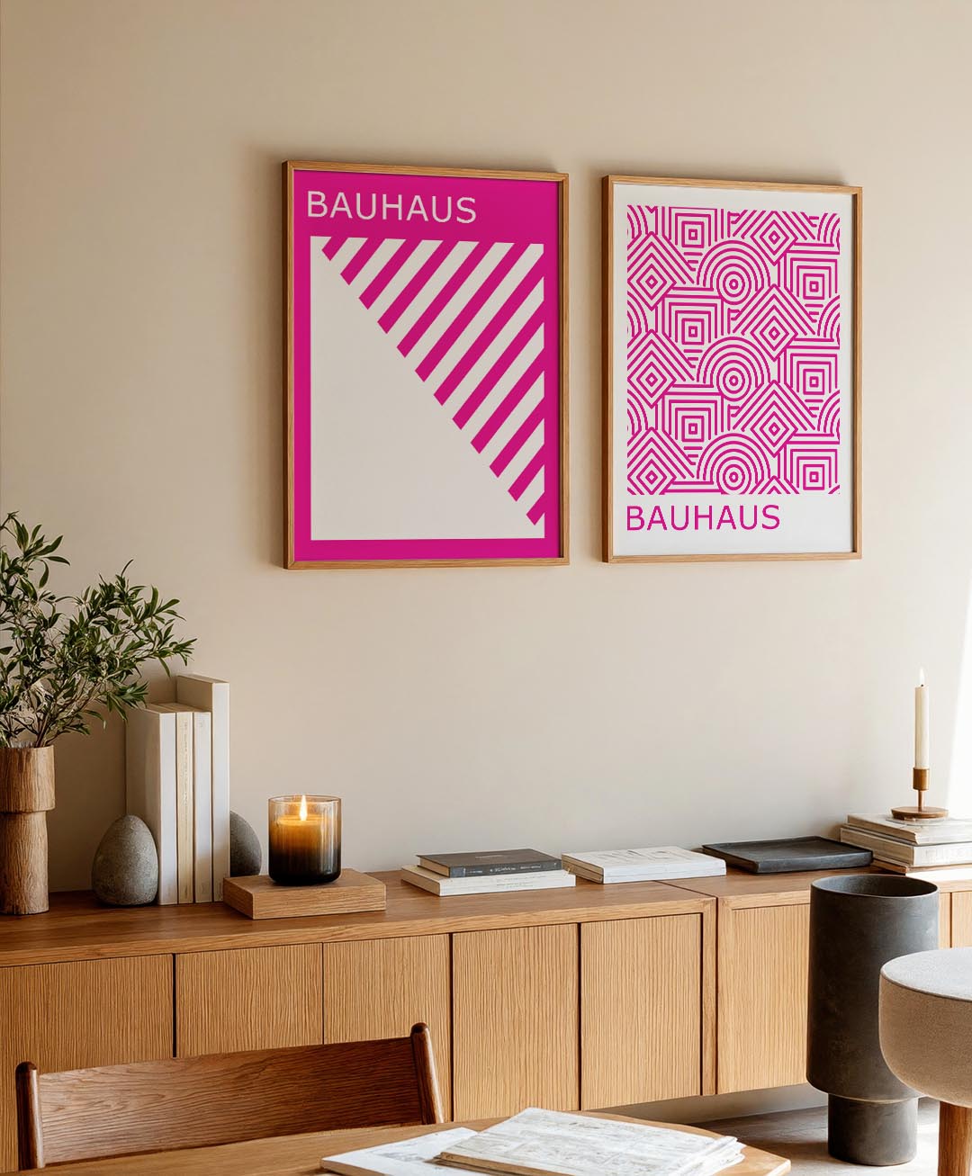 Diagonal strepen Posterset