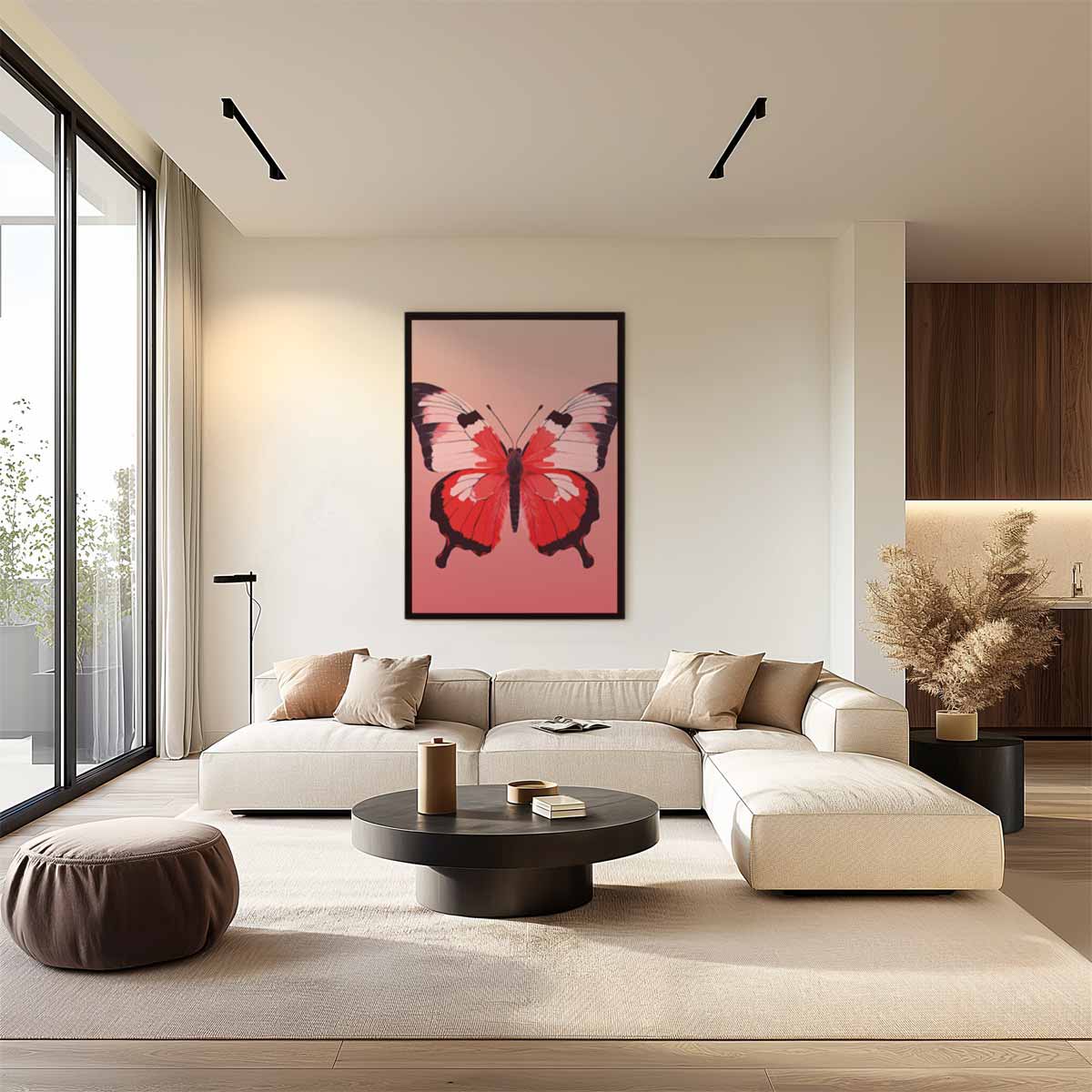Rood Vleugelflits Kunstwerk-canvas-dibond-plexiglas-wanddecoratie-WallArtistic
