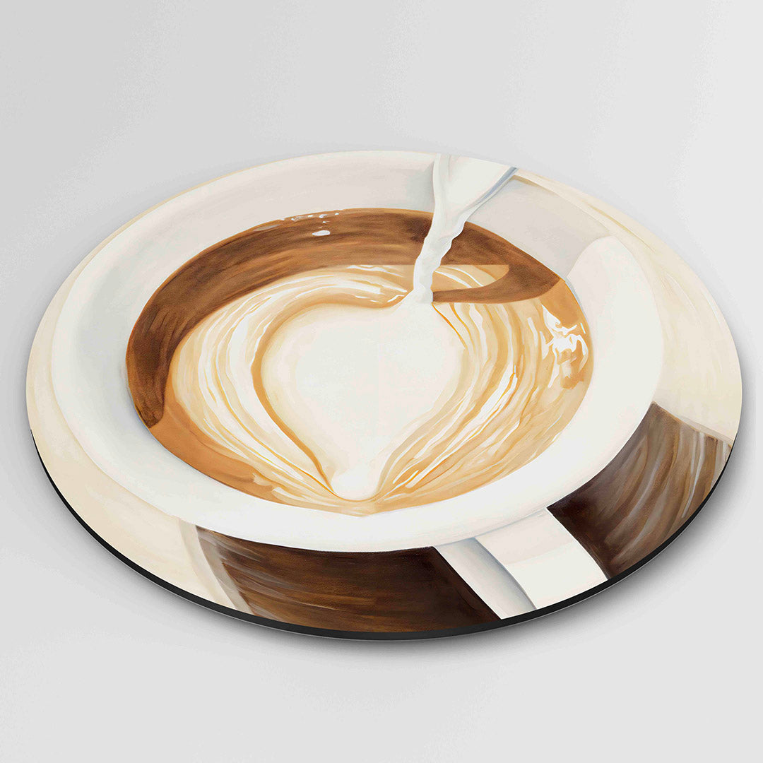 Koffiekop met melk Muurcirkel