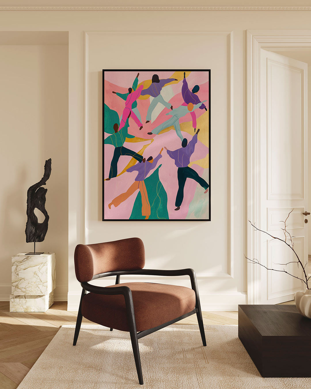 Dansende figuren Kunstwerk
