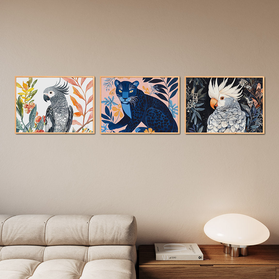 Vogels en bladeren Posterset
