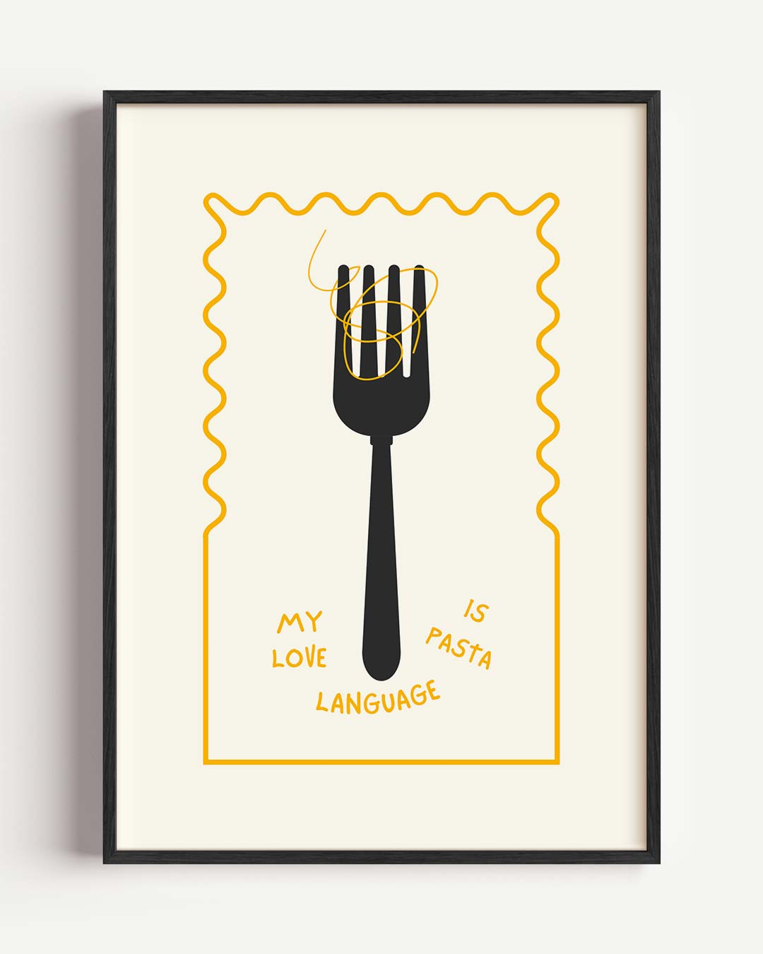 Pasta Liefdestaal Poster-WallArtistic