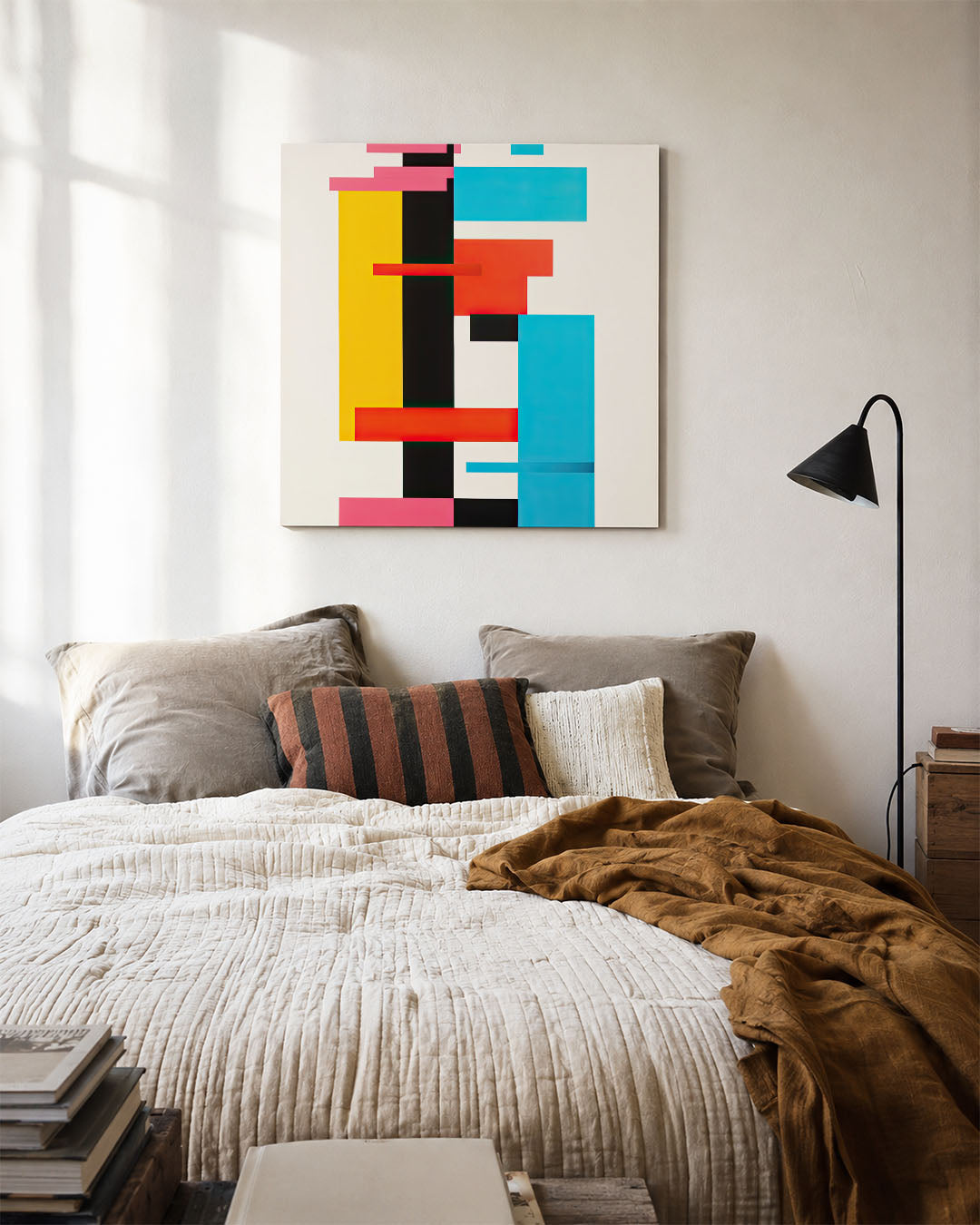 Geometrische kleurencompositie Kunstwerk