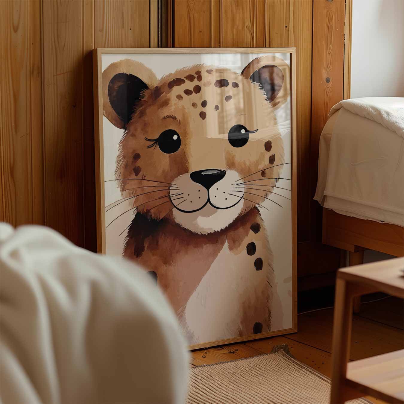 Schattige Baby Luipaard Poster-WallArtistic