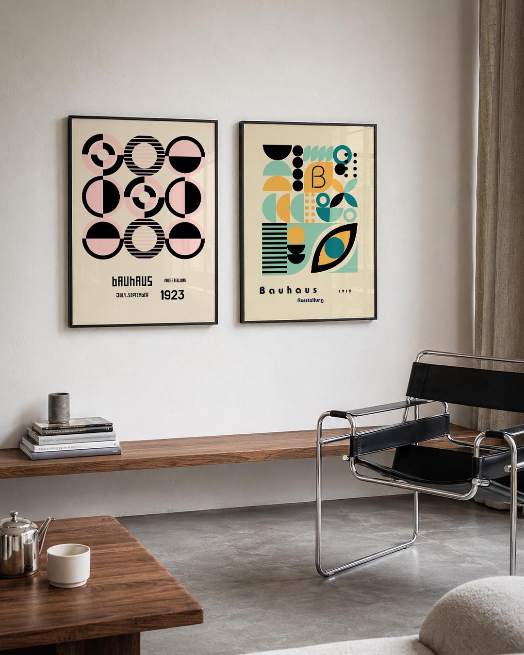 Cirkelpatronen en lijnen Posterset