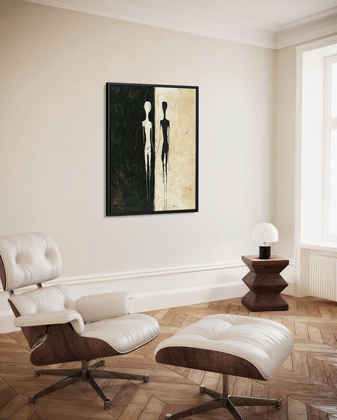 Tegenovergestelde figuren Kunstwerk