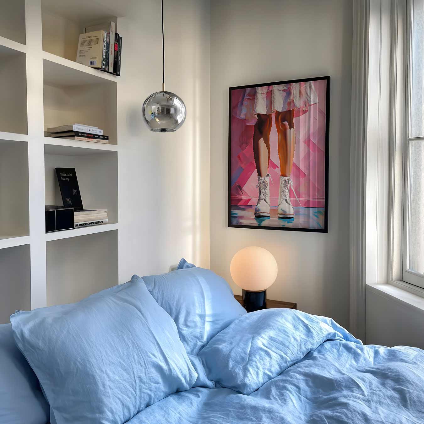 Vrouwelijke Elegantie in Roze Poster-WallArtistic