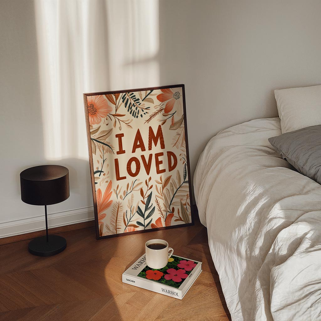 Ik Ben Geliefd Bloemenposter-WallArtistic