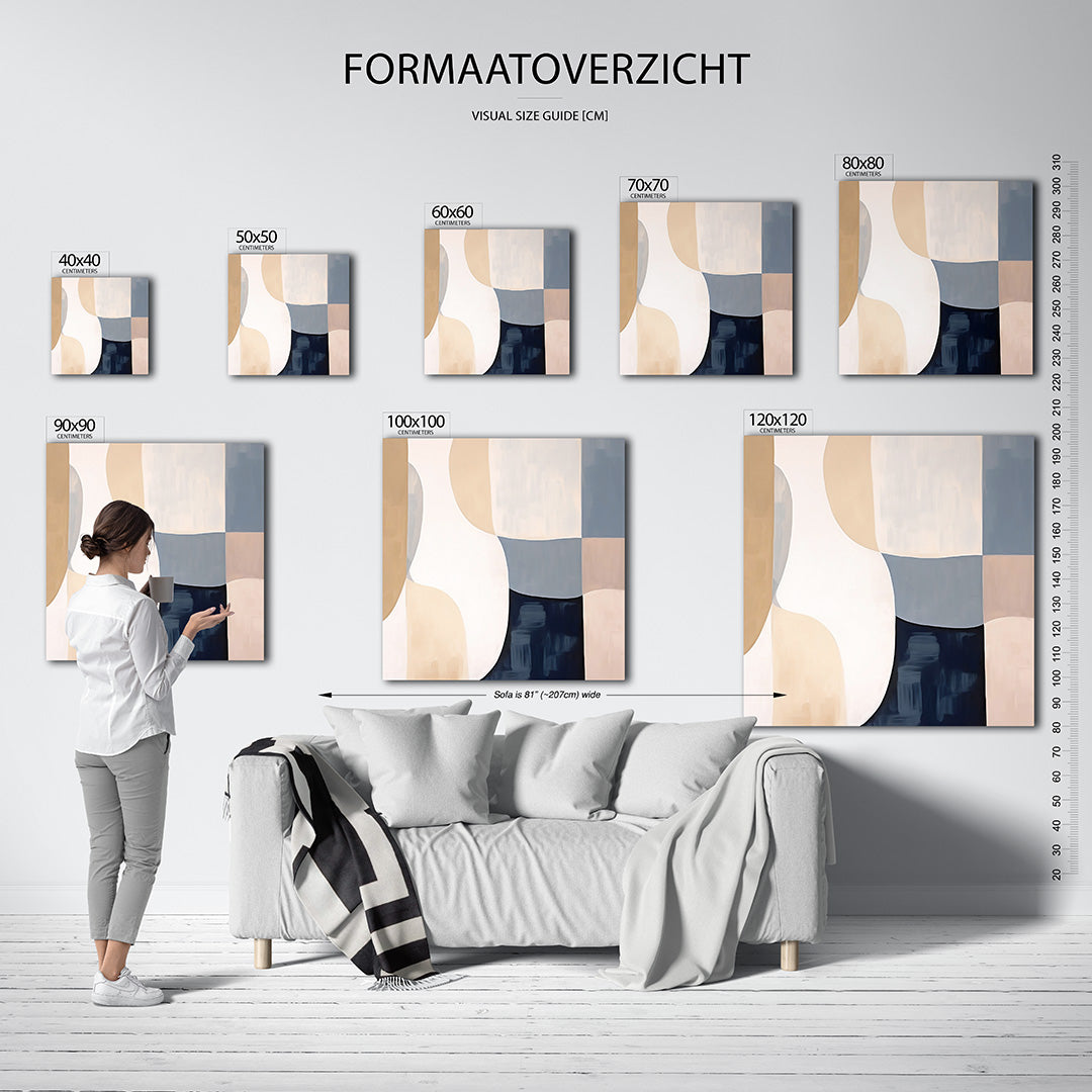 Organische vormen compositie Kunstwerk