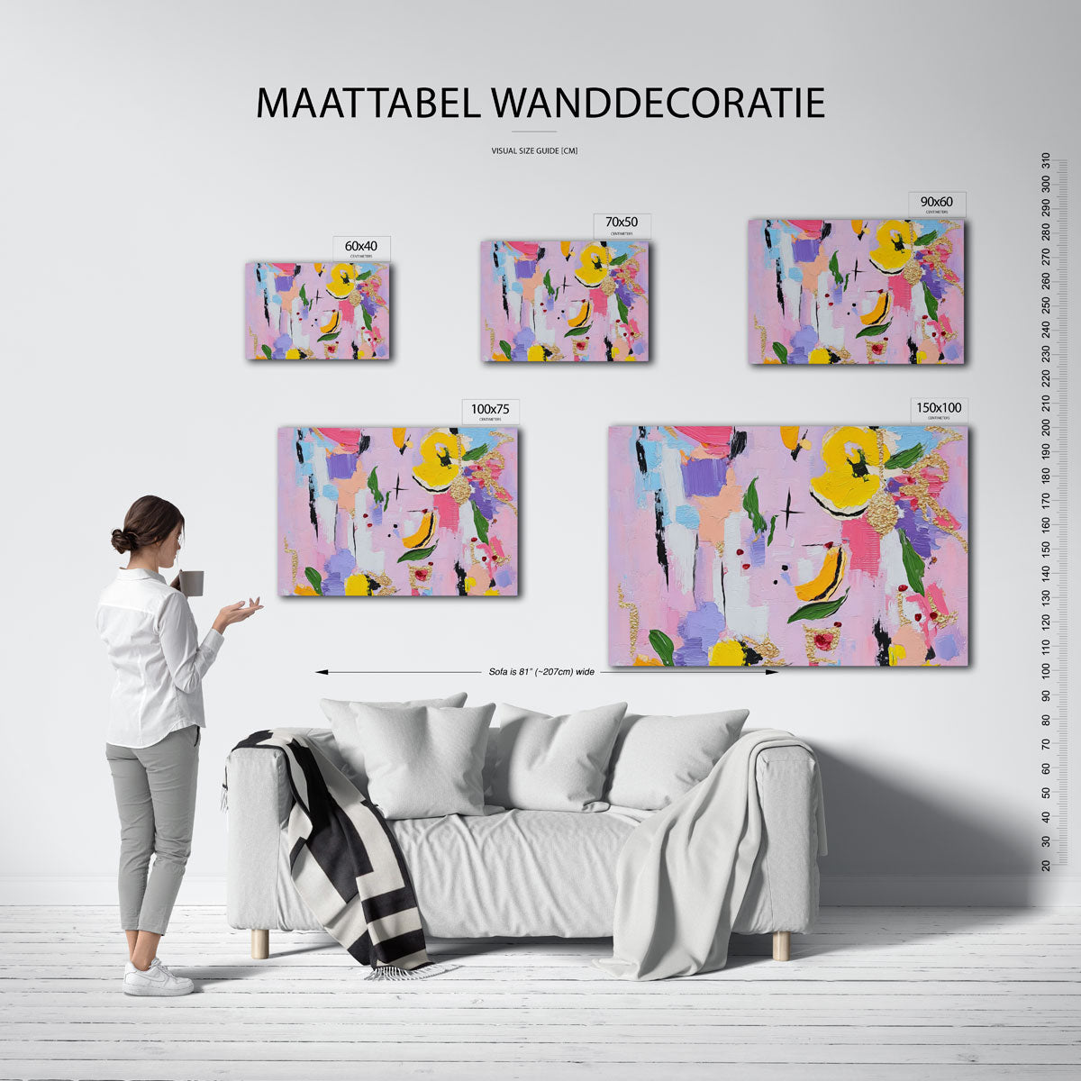 Kleurrijke vormen Kunstwerk