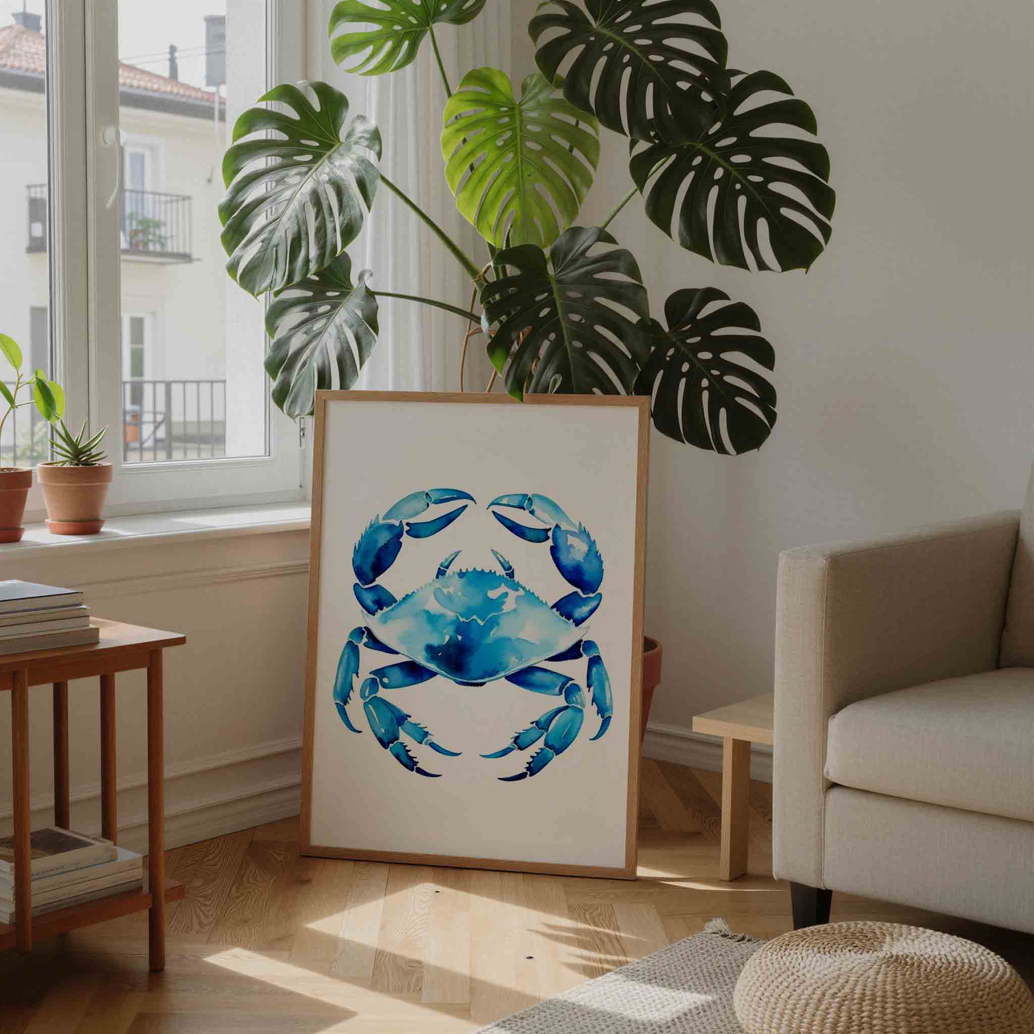 Blauwe krab Poster
