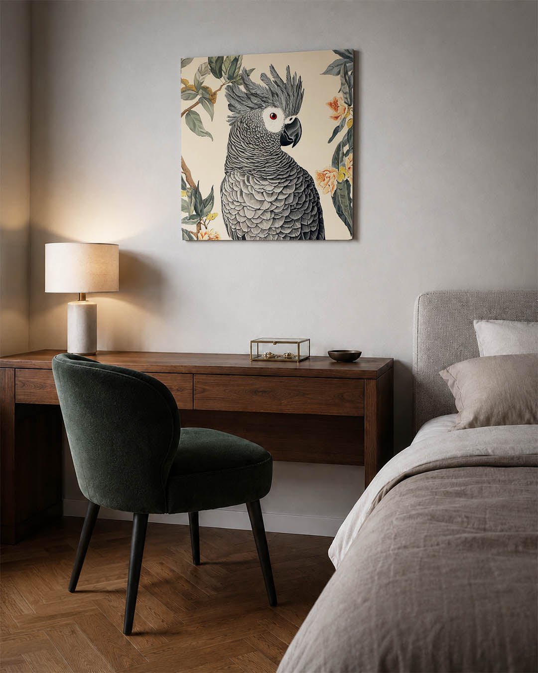 Exotische vogel illustratie Kunstwerk