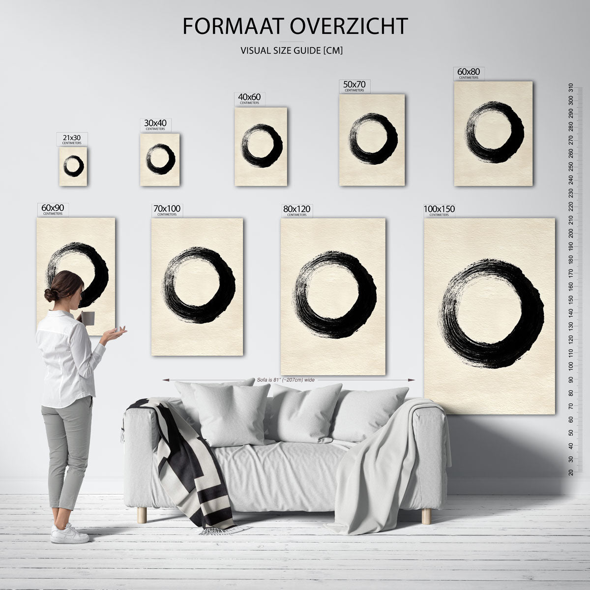 Zwarte cirkel Poster