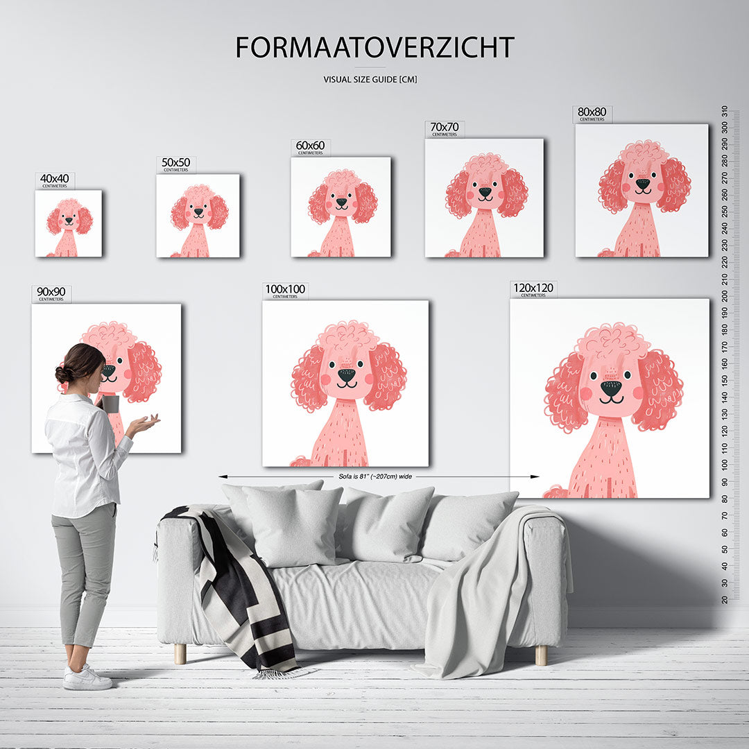 Vrolijke hond illustratie Kunstwerk