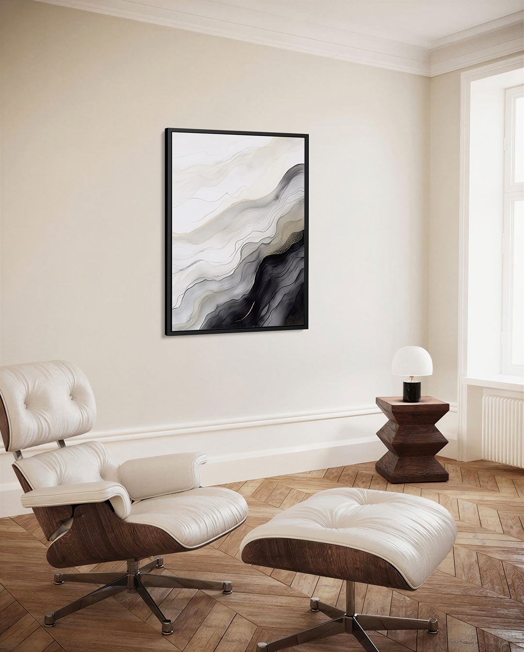 Golvende lijnen compositie Kunstwerk