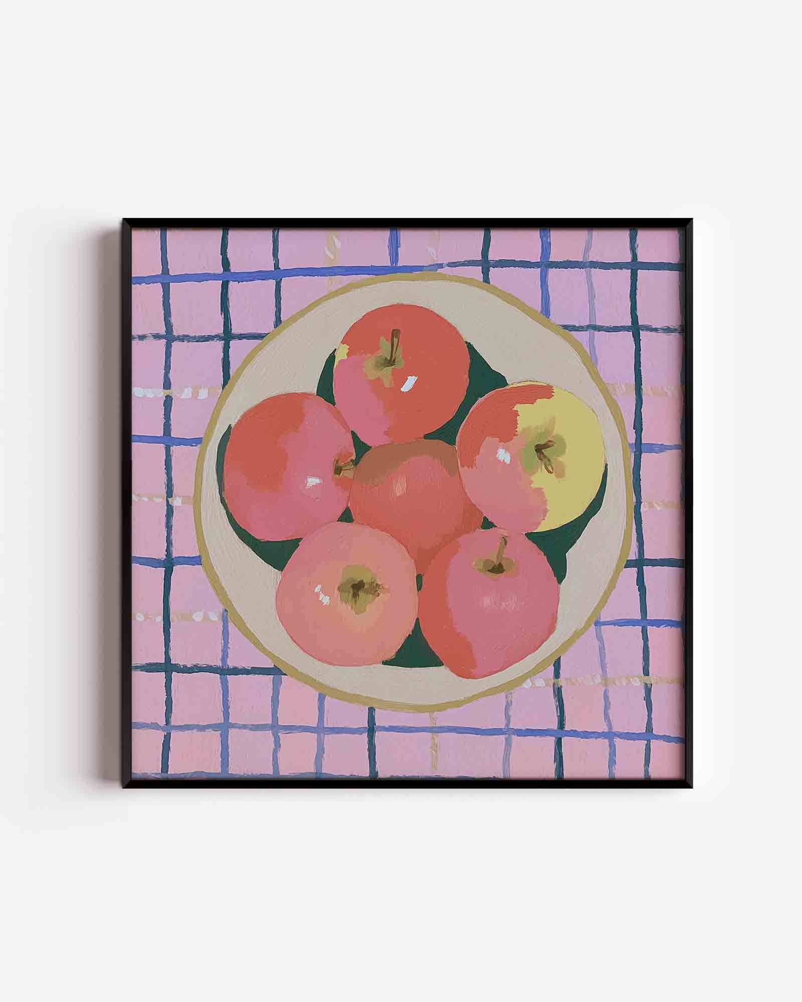 Appels in schaal Poster