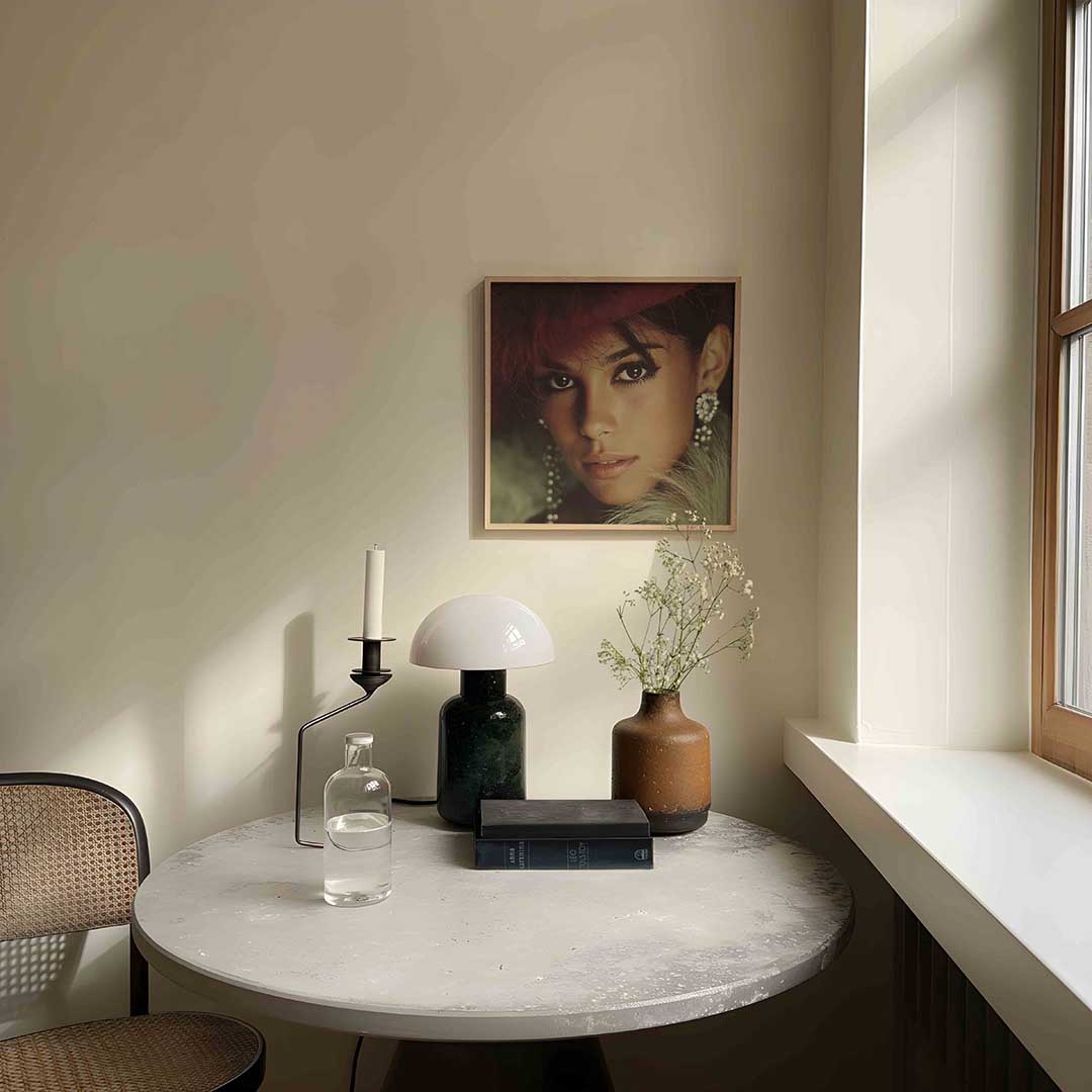 Portret met rode hoed Poster