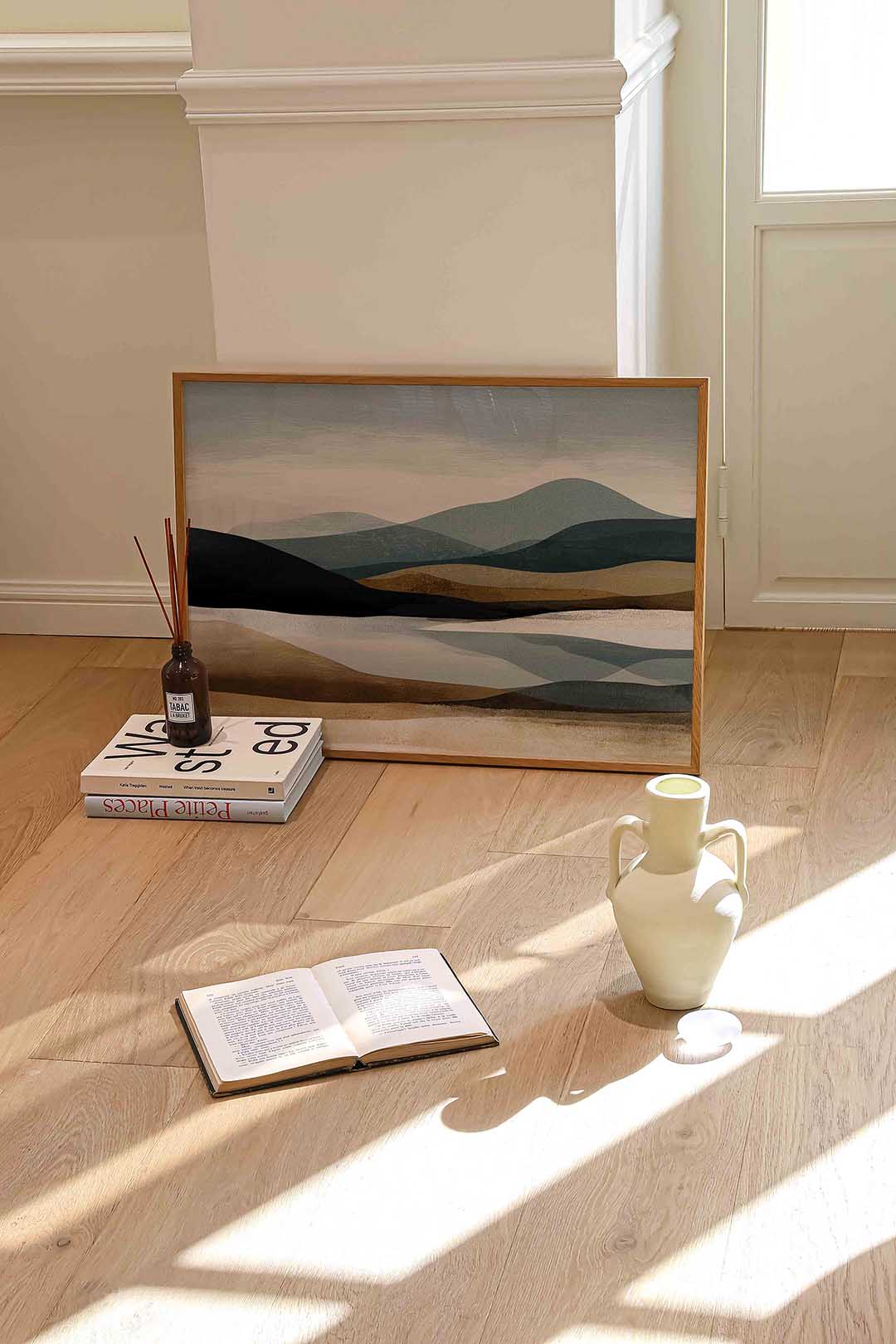 Landschap met golvende heuvels Poster