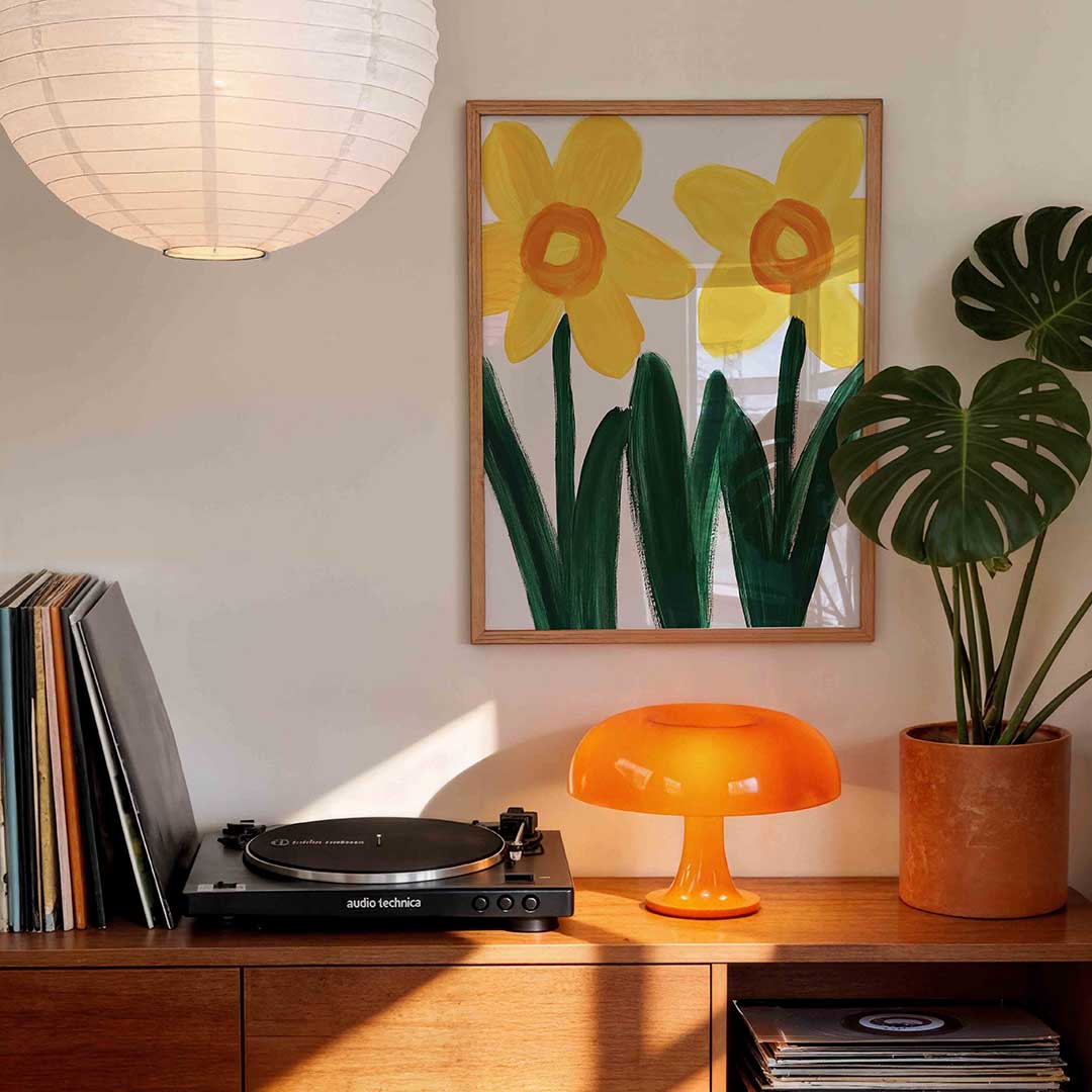 Twee gele bloemen Poster